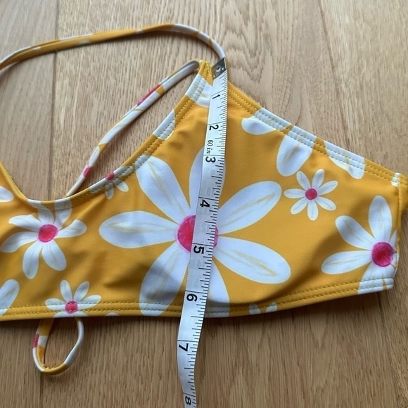 ROMWE FLORAL YELLOW HIGH WAIST BIKINI - M - Picture 6 of 9